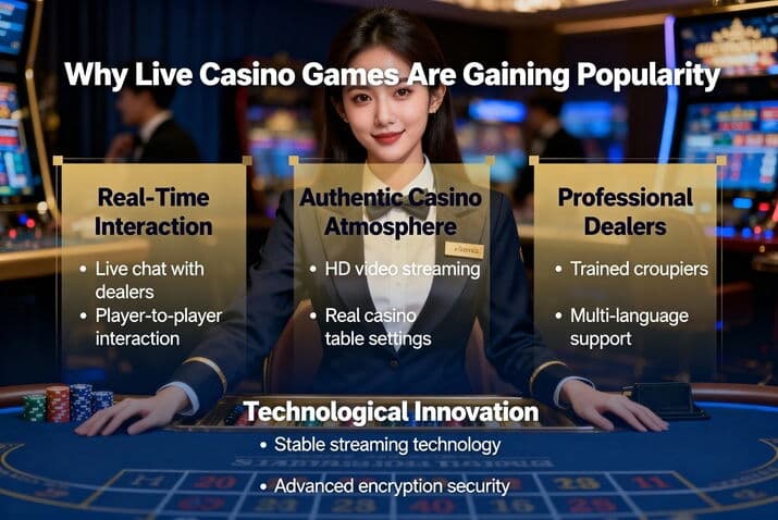 Live Casino Games are Gaining Popularity