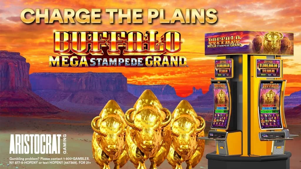 Aristocrat Gaming grows Stampede lineup with the launch of Buffalo Mega Stampede Grand