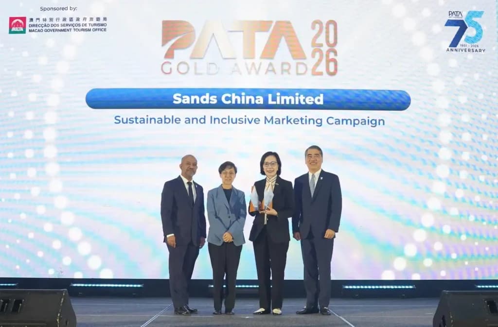 Sands China secures two 2026 PATA Gold Awards for cultural and community projects