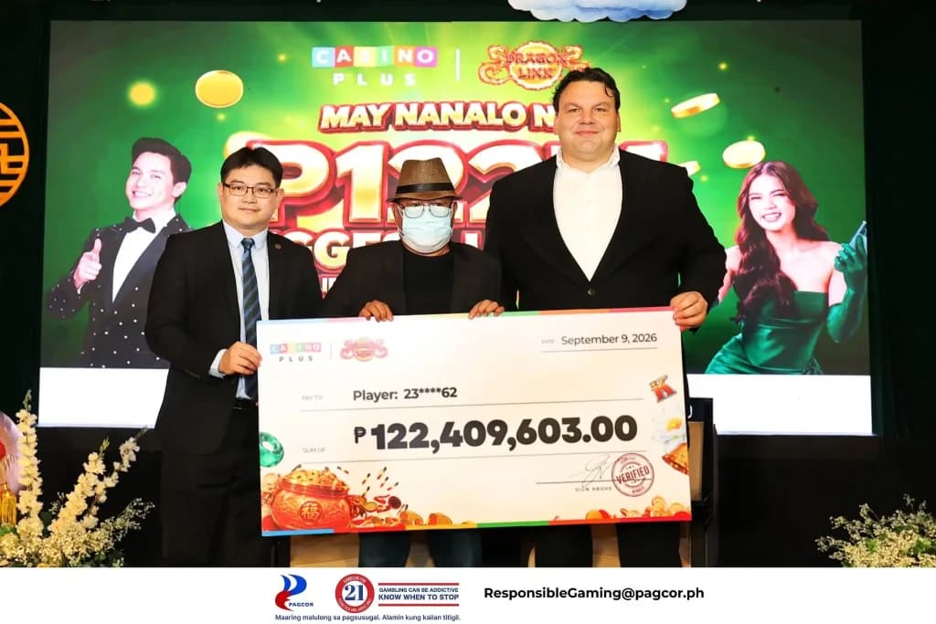 Casino Plus hands over ₱122.4M jackpot, the biggest verified slot win in the Philippines