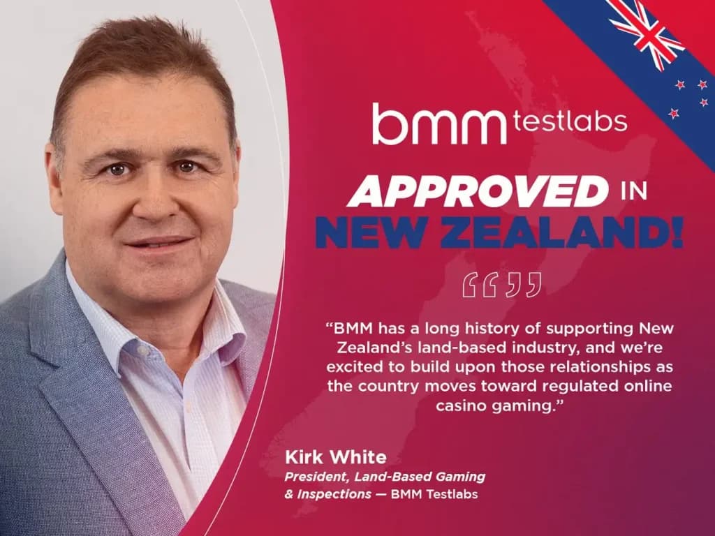 BMM Testlabs approved for online gaming certification in New Zealand