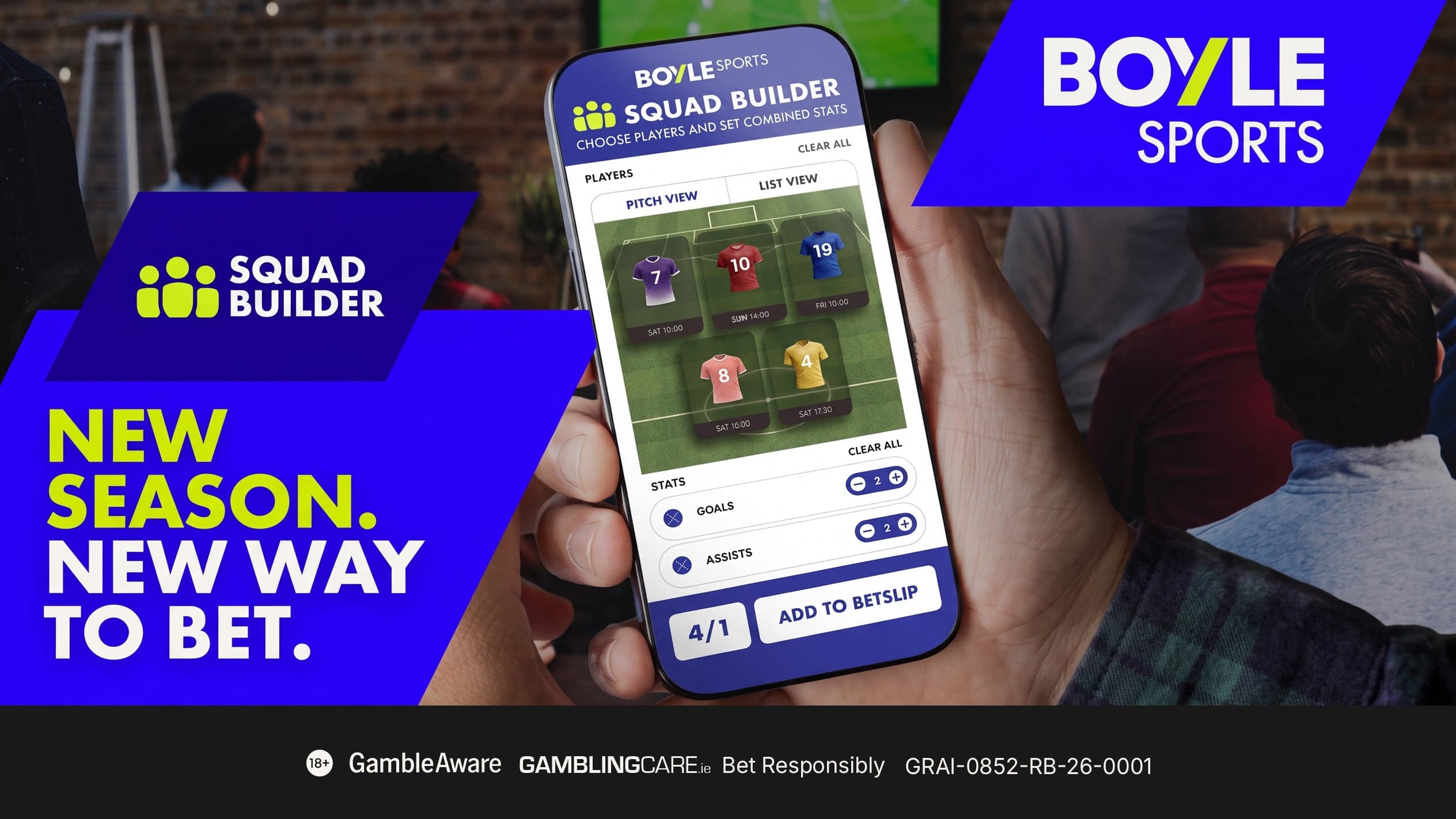 BOYLE Sports launches Squad Builder feature in time for 2026/27 football season