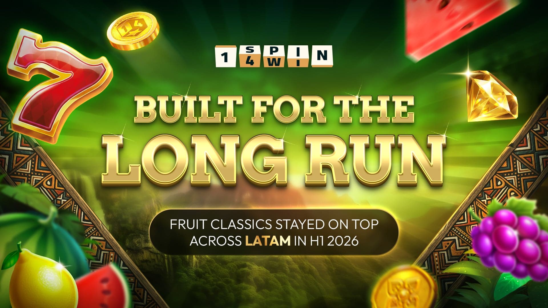 1spin4win reveals top five slots by bets in Latin America during H1 2026