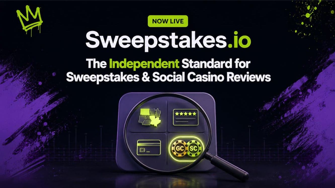 Sweepstakes.io launches revamped online casino comparison and review platform