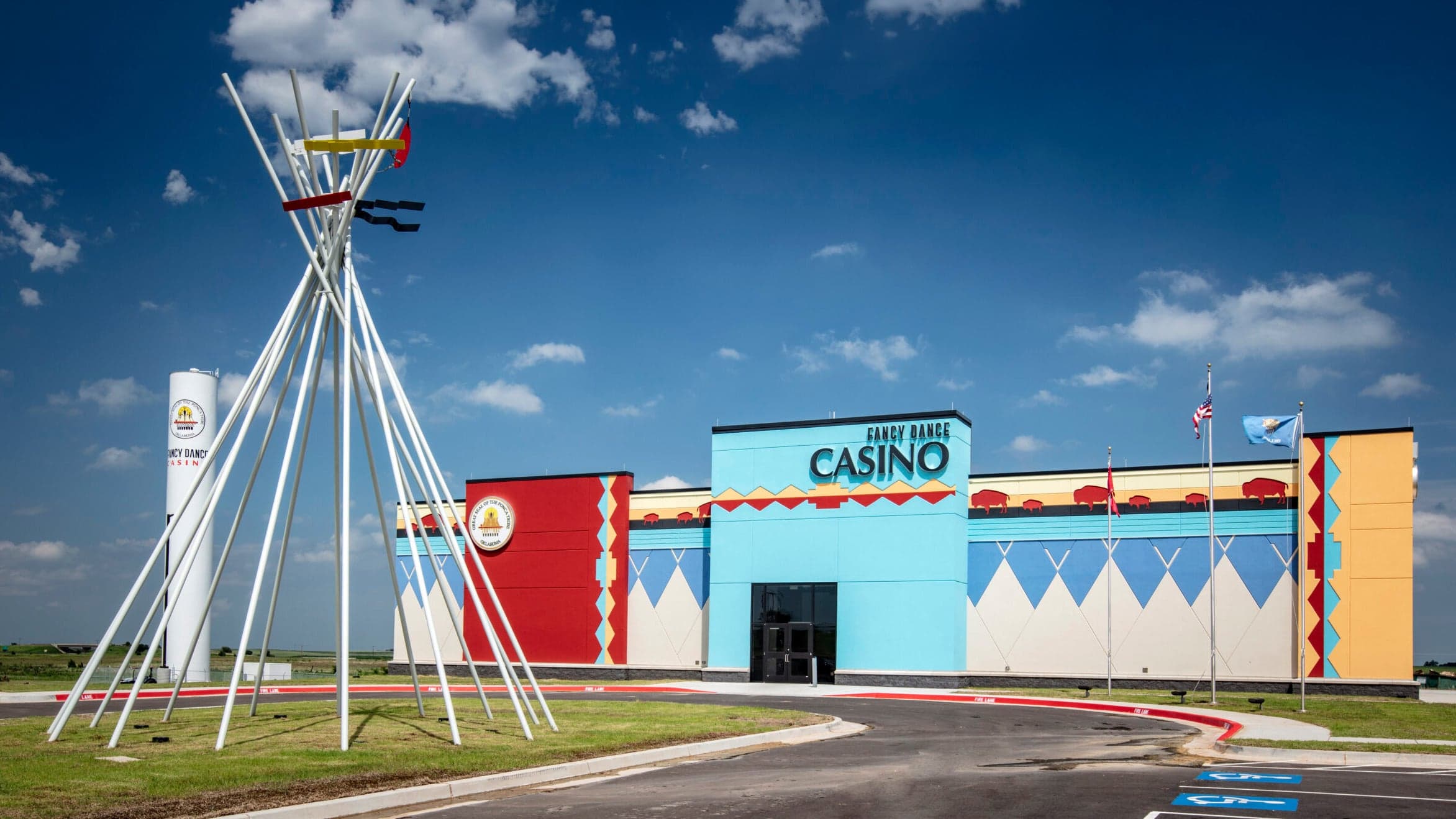 Oklahoma's Fancy Dance Casino building sports bar and larger gaming floor