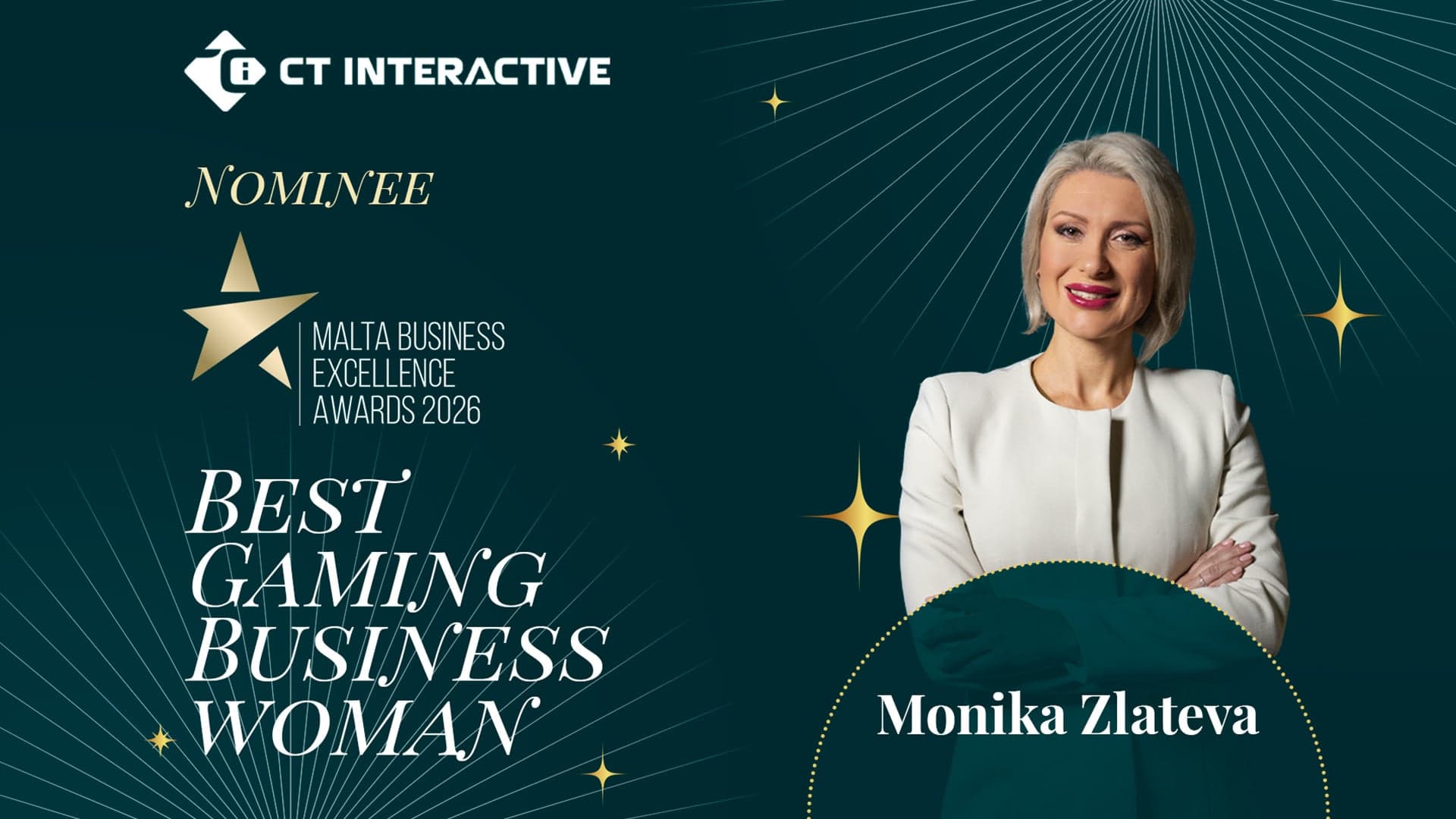 CT Interactive CCO Monika Zlateva nominated for Business Excellence Award