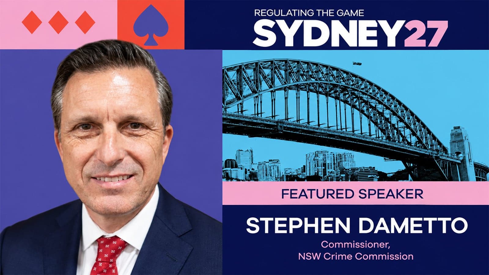 NSW Crime Commission chief Stephen Dametto joins international regulators at Regulating the Game 2027